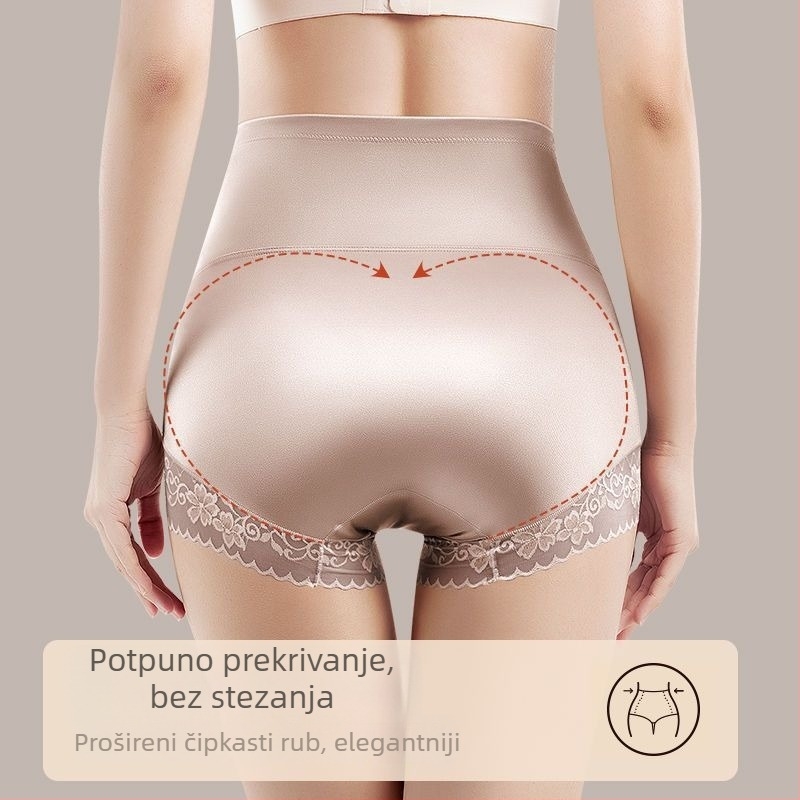 Ženske gaćice visokog struka za oblikovanje tijela, kontrolu trbuha i podizanje stražnjice, čipkasti pojas