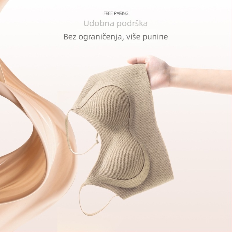 Ženski bešiv push-up grudnjak s 3/4 košarom, najlon tkanina i najlon podstava, fiksni naramenice