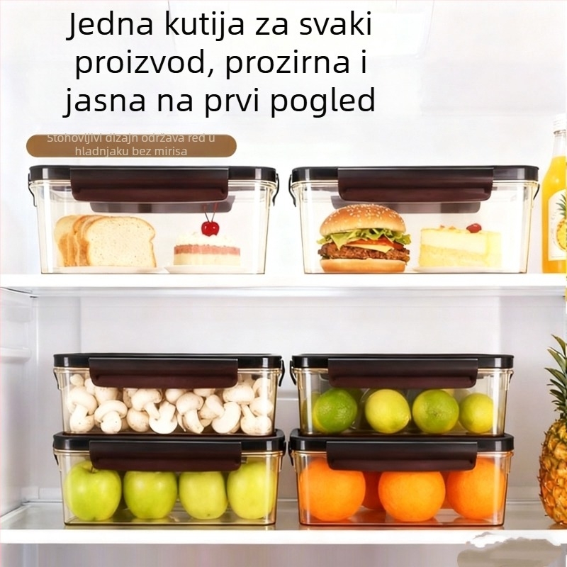 Kutija za čuvanje svježine (kvadratnog oblika, 800-1000 ml, prehrambeni PP, zapečaćen poklopac, održava toplinu)