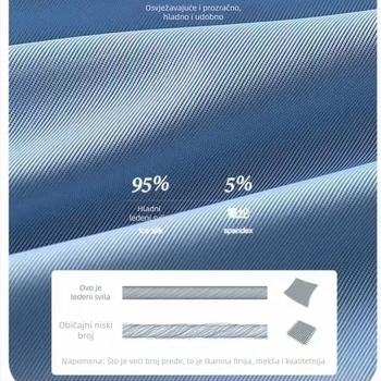 Muške boxerice ice silk antibakterijske, prozračne i brzosušive, pletene tkanine, 90–95% poliester, srednji pas