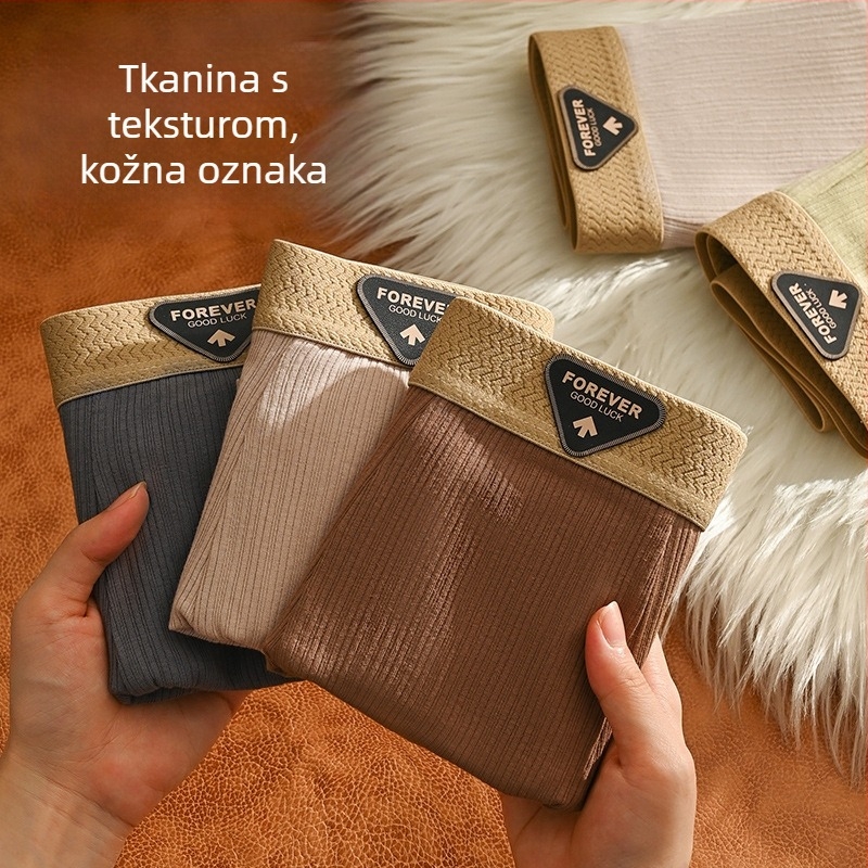 Muške bokserice, od čistog pamuka, srednji struk, prozračne, antibakterijske, rib pleteni