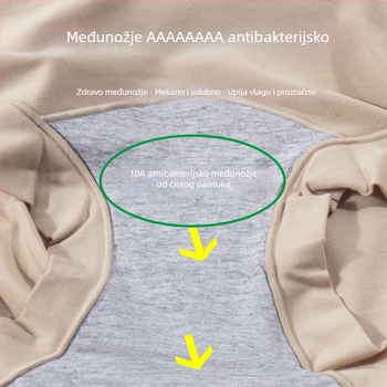 Ženske boxerice od modalnog materijala s antibakterijskom podstavom od pamuka, 17 cm produžene, bez stezanja, četvrtasti kroj