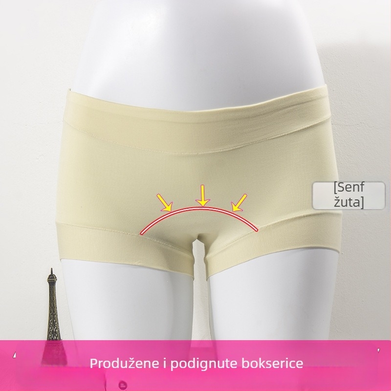 Ženske boxerice od modalnog materijala s antibakterijskom podstavom od pamuka, 17 cm produžene, bez stezanja, četvrtasti kroj