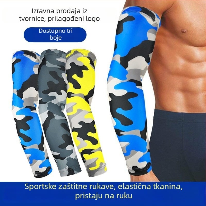 Bomiko Vanjske Rukave Za Ruku – Kamuflažni uzorak, Prozračni Ice Silk, Zaštita od Sunca, Silikon Protivklizni za lakat