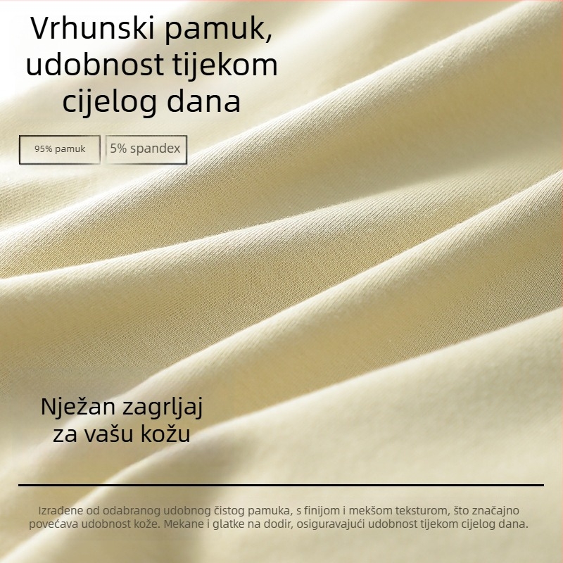 Muške bokserice od pamuka sa srednjim pojasom, antibakterijske, prozračne i upijaju znoj