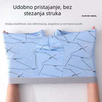 Muške bokserice s srednjim pojasom, geometrijski uzorak, poliester
