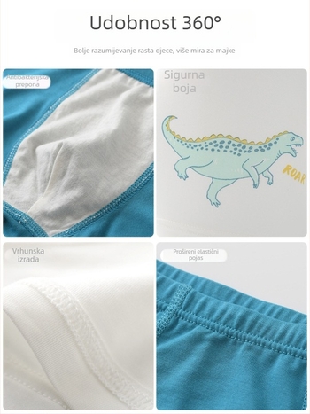 Dječje modalne bokserice, bezšivne, Klasa A, za djecu 3–8 godina