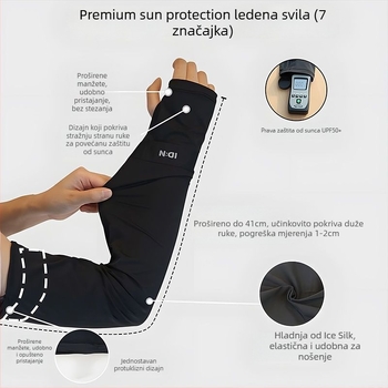 Vanjski set rukava od akrila, unisex, jednobojan, zaštita od sunca za vožnju, biciklizam i planinarenje