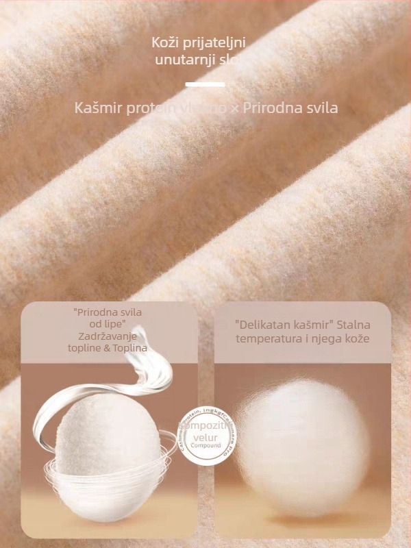 All-in-one termalne hlače od Derong materijala, debeli flis unutrašnjost, visoka elastičnost, duljina devet bodova, jednobojni uzorak