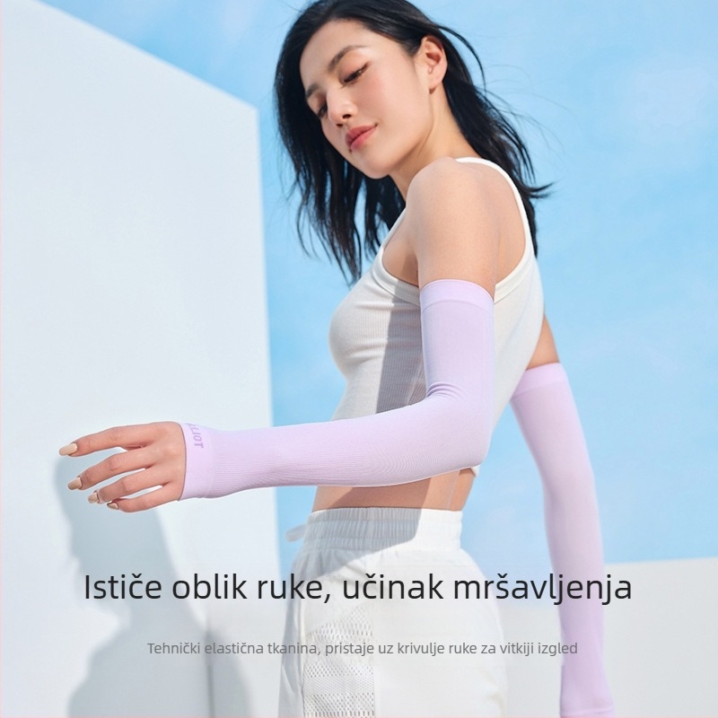 Pelliot ljetne rukavice za zaštitu od sunca od Ice Silk, prozračan Nylon-Spandex, jednopojni uzorak, za žene, vanjske aktivnosti, vožnja bicikla