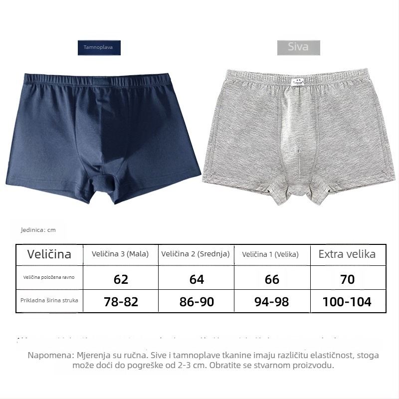 Muške boxerice od modalnog materijala, bez šavova, prozračne, upijaju znoj, srednji pojas, jednobojne
