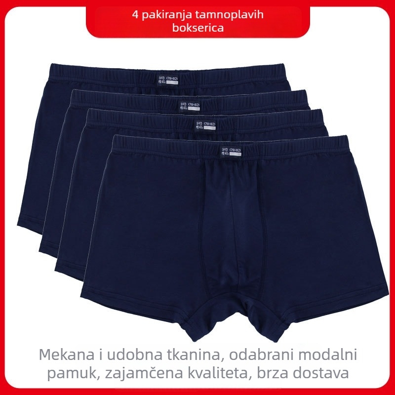 Muške boxerice od modalnog materijala, bez šavova, prozračne, upijaju znoj, srednji pojas, jednobojne