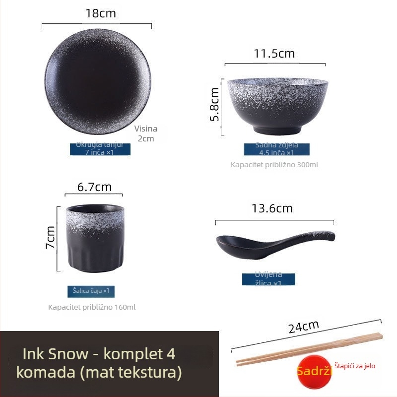 Japanski retro keramički servis za kuhanje i posluživanje, set od tri komada (Materijal: Drugo; Stil: Moderna jednostavnost; Pogodno za poklon: Drugo)