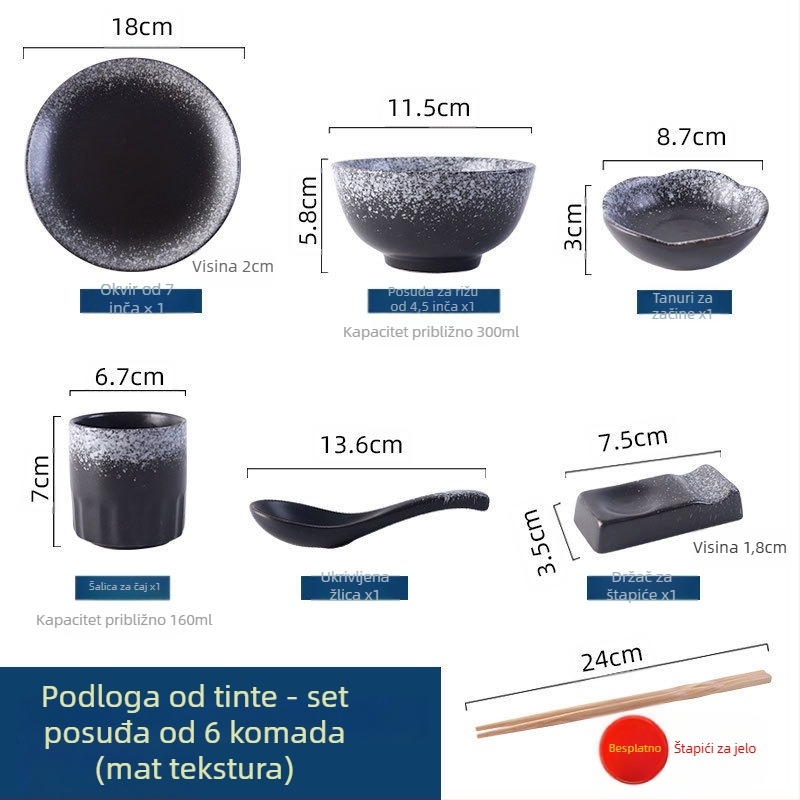 Japanski retro keramički servis za kuhanje i posluživanje, set od tri komada (Materijal: Drugo; Stil: Moderna jednostavnost; Pogodno za poklon: Drugo)