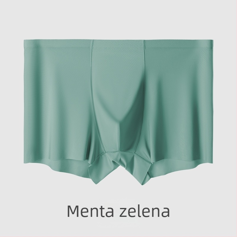 Muške bezšivne bokserice od Ice Silk, prozračne, srednji pojas, podstava od Mulberry svile