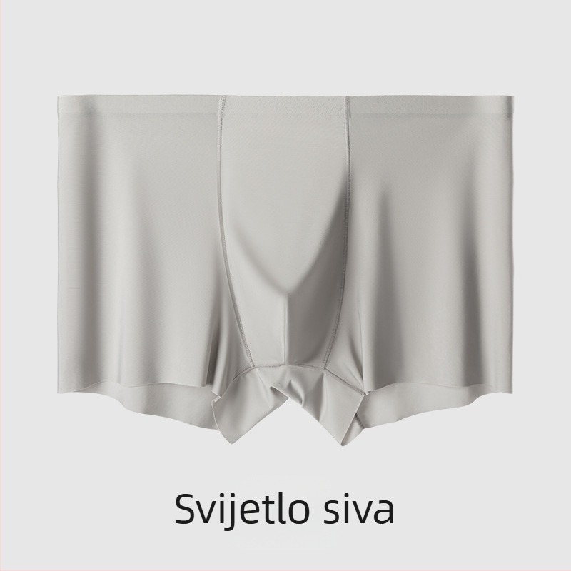 Muške bezšivne bokserice od Ice Silk, prozračne, srednji pojas, podstava od Mulberry svile