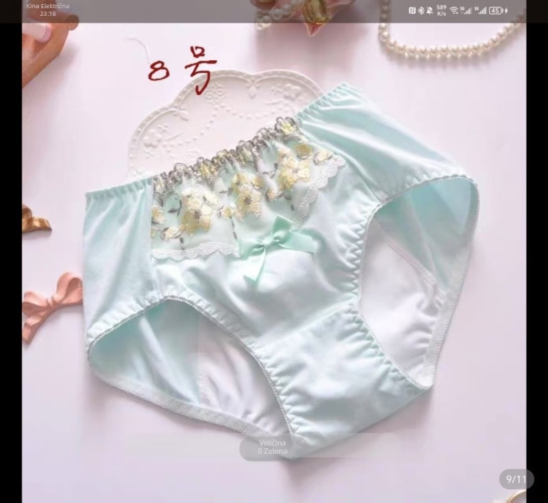 Ženske menstrualne gaćice sa srednjim strukom, zaštita od curenja; Milk Silk Modal smjesa, Vinylon 95% podstava.