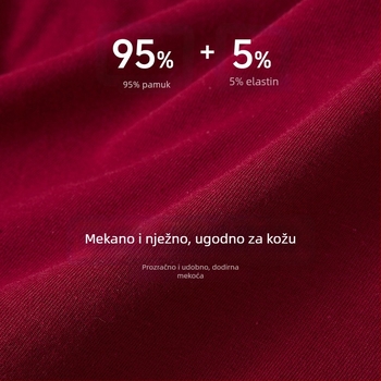 Muške crvene bokserice, antibakterijske i udobne, 100% pamuk