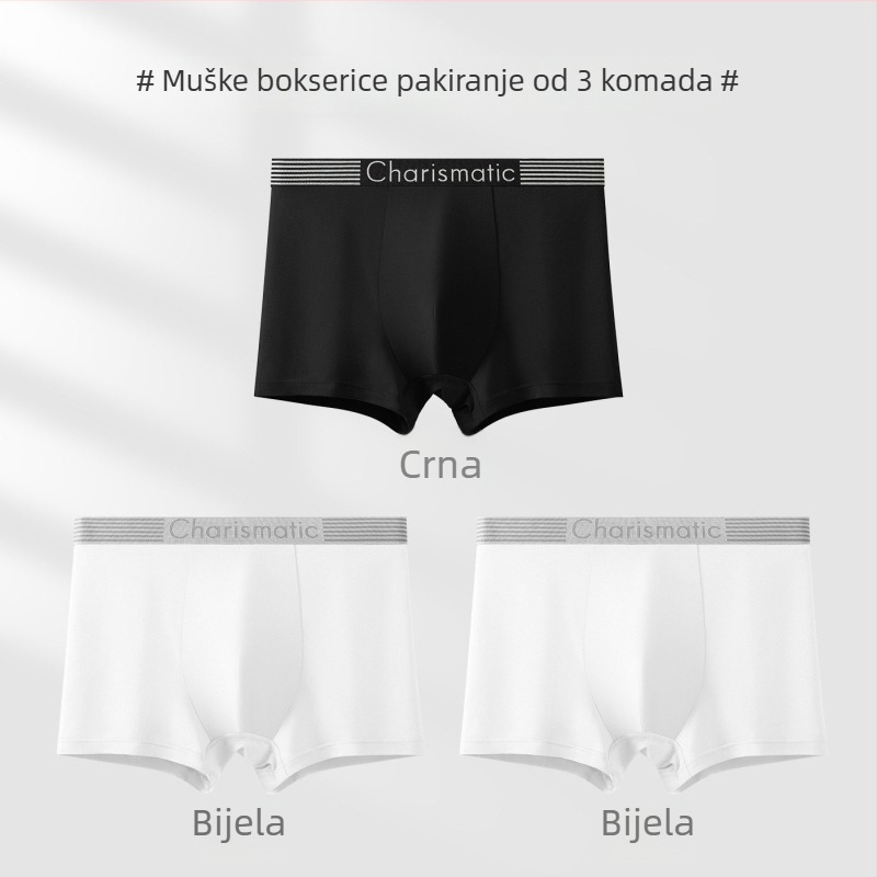 Pamukaste bokserice za tinejdžere, jednobojne, udobne i prozračne, sportske gaće