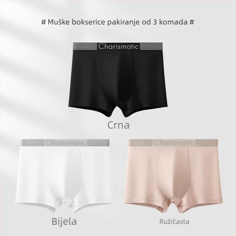 Pamukaste bokserice za tinejdžere, jednobojne, udobne i prozračne, sportske gaće