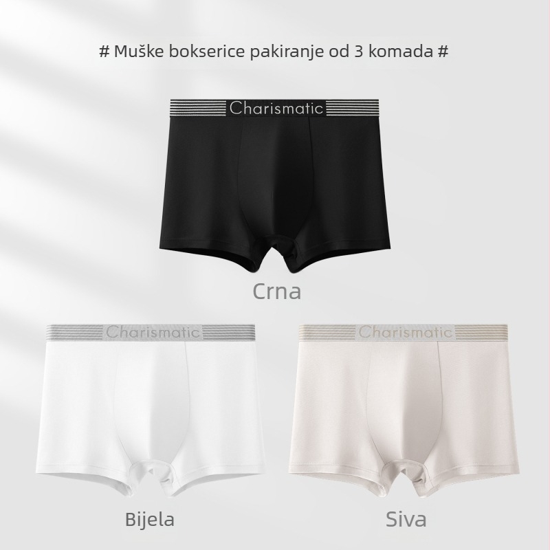 Pamukaste bokserice za tinejdžere, jednobojne, udobne i prozračne, sportske gaće
