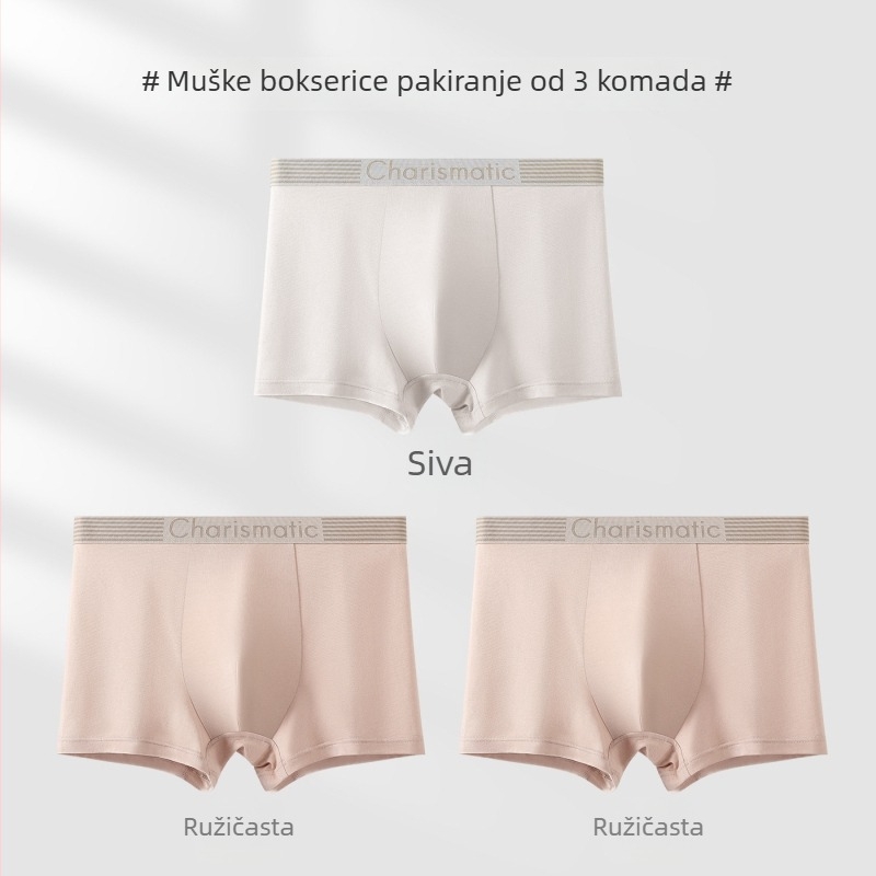 Pamukaste bokserice za tinejdžere, jednobojne, udobne i prozračne, sportske gaće