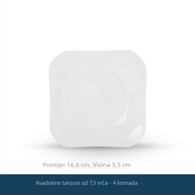 Keramički četvrtasti duboki tanjur, Mega porcelain, različiti uzorci, pogodna za mikrovalnu pećnicu, modernistički minimalistički stil