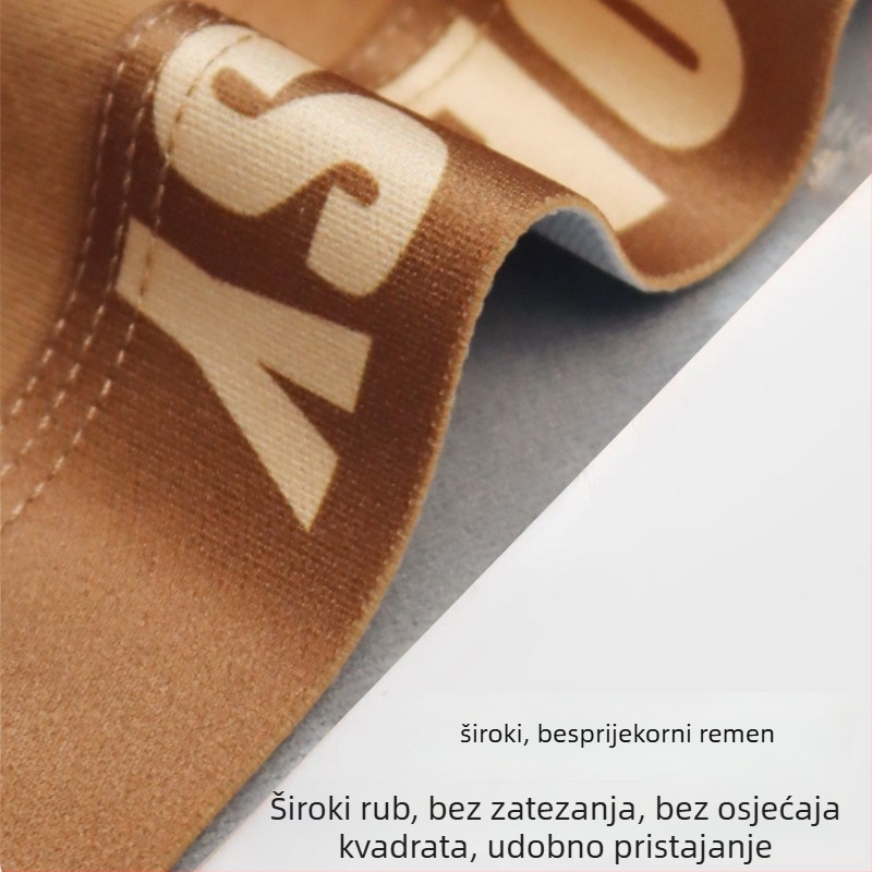 Muške pamučne bokserice, udobne i prozračne, antibakterijska unutarnja podstava; srednje visoki struk; pleteni materijal; glavni materijal: 95–100% pamuk; podstava prepona: 90–95% poliester; uzorci: jednobojni, blokovi boja ili natpisi