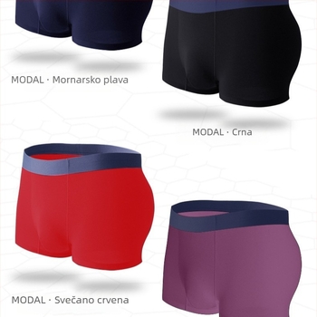 Muške bokserice od grafeno-modala, bezšivne, prozračne, udobne, visoka elastičnost