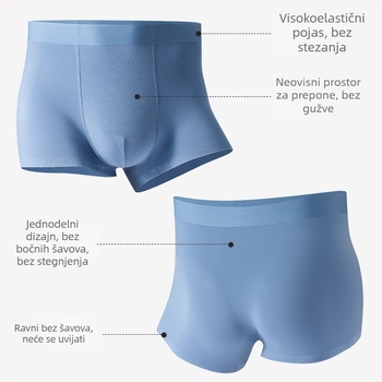 Muške gaćice od modala, boxerice sa srednjim strukom, prozračne, pleteni materijal, 70–80% modal