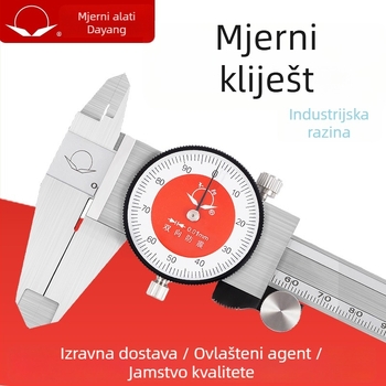 Dayang šubler s brojčanikom, nehrđajući čelik, visoka preciznost, dvostruka otpornost na udarce