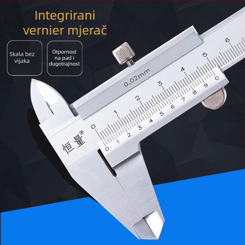 Vernier kaliper, raspon 0-150/200/300 mm, unutarnji promjer, vanjski promjer, dubina, visoka preciznost, industrijska klasa