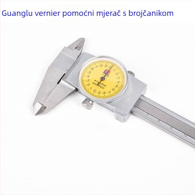 Guanglu mjerni kaliper s cifrom 0-150 mm, nehrđajući čelik, razlučivost 0,01/0,02 mm