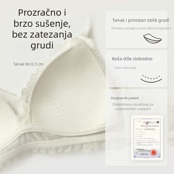 Sutien s trokutastim košaricama, tanke oblikovane košarice, čipka, fiksne dvostruke naramenice