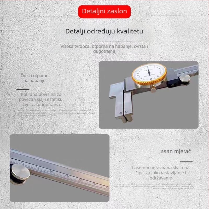 Bušna mašina s Vernier kaliperom – Runfeng, Digitalni zaslon, Raspon mjerenja 200 mm