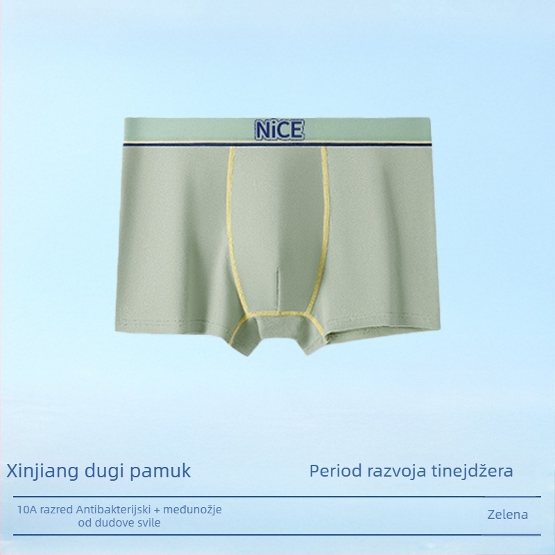Boxeri za tinejdžerske dječake, od 100% pamuka, antibakterijski, prozračni