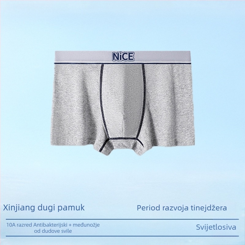 Boxeri za tinejdžerske dječake, od 100% pamuka, antibakterijski, prozračni