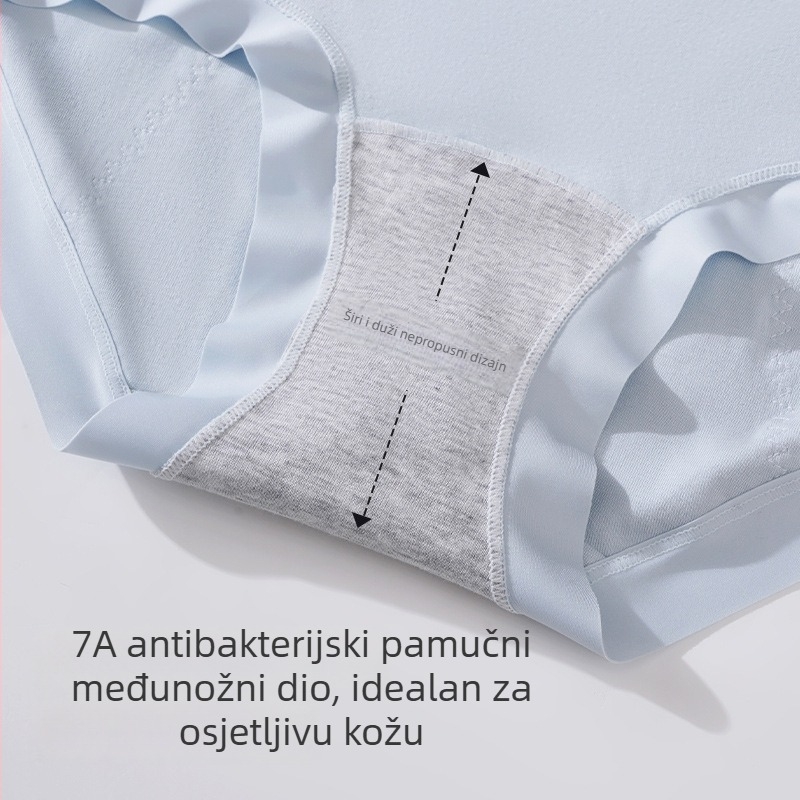 Damske gaćice visokog struka za menstrualni ciklus, velike veličine, 100% pamuk, zaštita od curenja, prozračna, antibakterijska