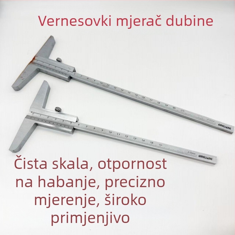 Suzhou qingliang Dubinski Vernier kaliper s mjernim brojem — visoka preciznost, mjerenje dubine 0-150/0-200/0-300 mm