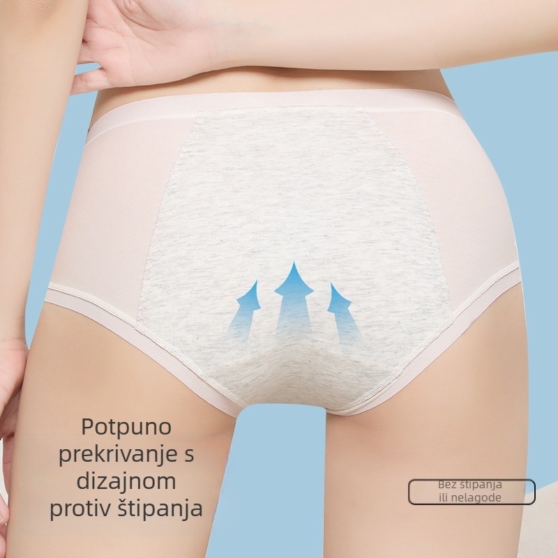 Pamukaste gaćice za menstruaciju za djevojčice, s zaštitom od curenja, za tinejdžerice.