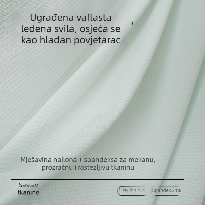 Muške bokserice Ice Silk ultra-tanke, waffles uzorak, prednji mrežasti panel, prozračne, bezšivne, srednje visoki struk