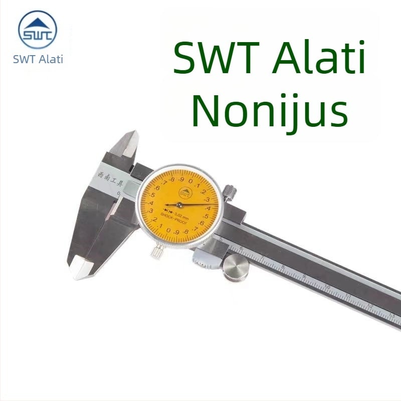 Southwest Tools klizni mjerač s pokazivačem, raspon 0-150-200-300×0,02 mm, četiri funkcije, nehrđajući čelik