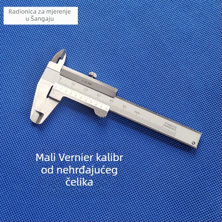 Vernier kaliper, nehrđajući čelik, integrirani dizajn, s satom, za mjerenje nakita i dragog kamenja