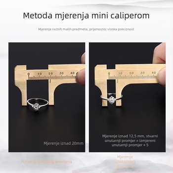 Vernierov mjerni alat za nakit – Mini, Visoka preciznost, Čisti bakar, Perle za narukvicu, Prijenosni digitalni zaslon