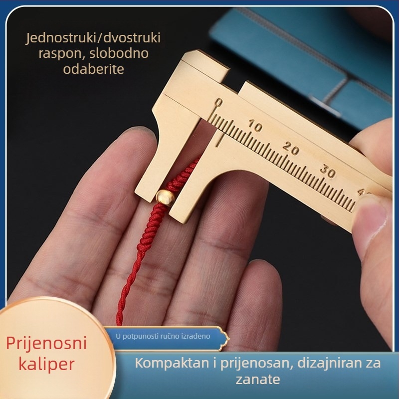 Vernierov mjerni alat za nakit – Mini, Visoka preciznost, Čisti bakar, Perle za narukvicu, Prijenosni digitalni zaslon