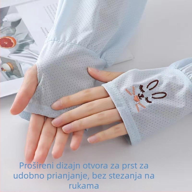 Rukavi za zaštitu od sunca za žene, Ice Silk, ljeto, tanki i prozračni, UV zaštita, model Yan 280, proljeće 2025