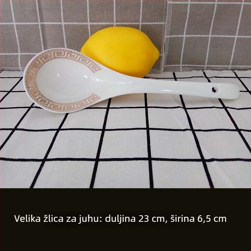 Hotelijski stolni servis od 4 komada, europskog stila, kostni porculan sa zlatnim rubom, okrugli tanjuri i posuđe