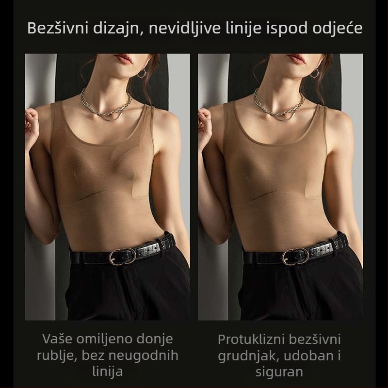 Grudnjak bez naramenica, tanak ljetni model, šalice 3/4, tanko oblikovane šalice, bezšavni, protiv klizanja, nevidljiv ispod odjeće