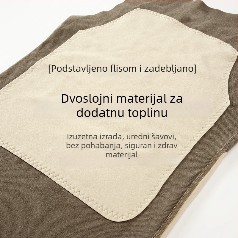 Muška termo vesta za jesen/zimu od velura s fleesom, bez rukava, debela obložena, s prišivenim panelima