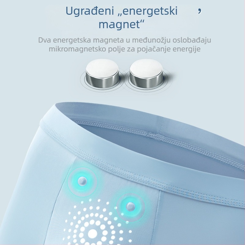 Muške bokserice od Ice Silk s grafenom, antibakterijske, srednja visina, tanki kroj, velika veličina